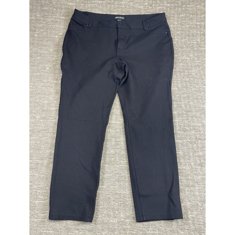DKNY Ponte Tapered Leg Pants Black XXL  2X, Stretch Work Wear Comfort Plus Jeans